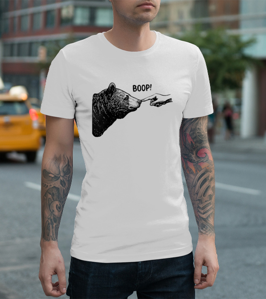 Bear Boop Finger Touching Nose T-Shirt
