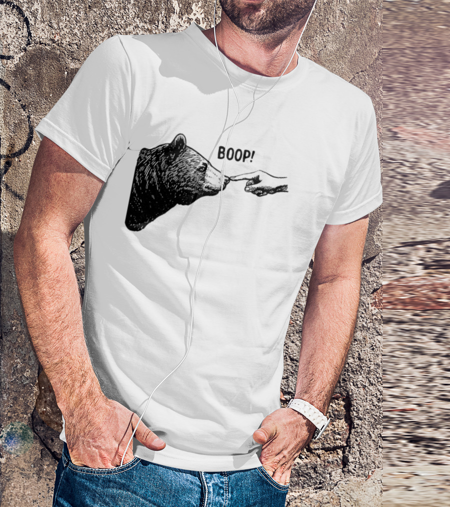 Bear Boop Finger Touching Nose T-Shirt