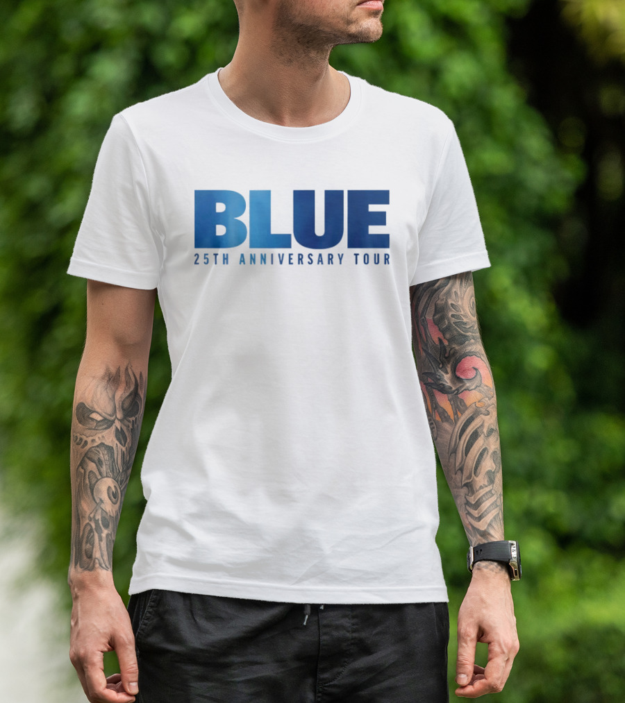 Blue 25th Anniversary Tour Music Concert Celebration T-Shirt