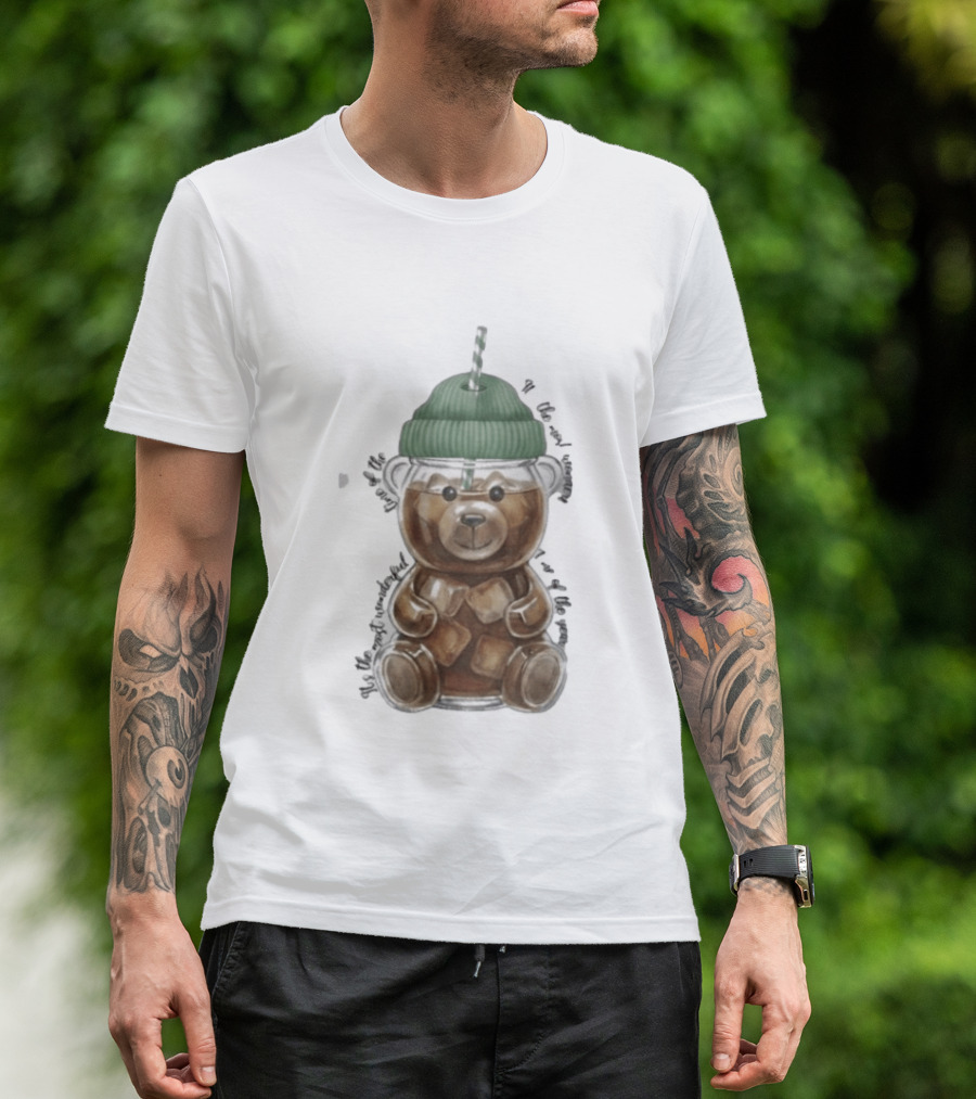Starbucks Bear Cold Coffee Christmas 2023 Edition T-Shirt