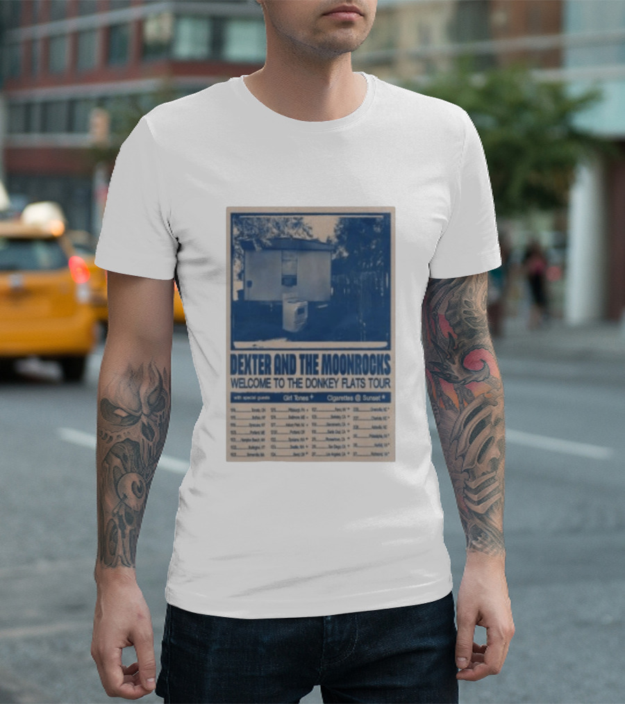 Dexter And The Moonrocks Welcome To The Donkey Flats Tour 2026 With Special Guests Girl Tones Cigarettes @ Sunset T-Shirt