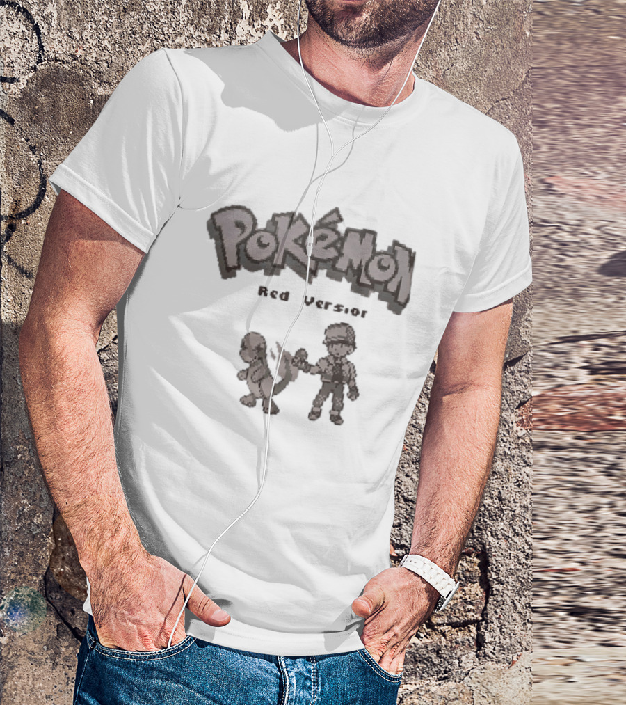 Pokémon Red Version Charmander And Red Trainer Classic Game T-Shirt