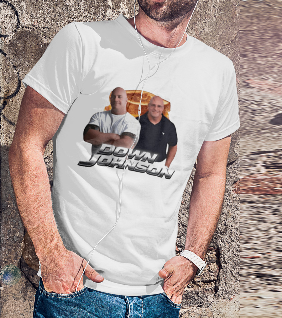 Dwayne Johnson Down Johnson Sandwich Image With Two Bald Men T-Shirt