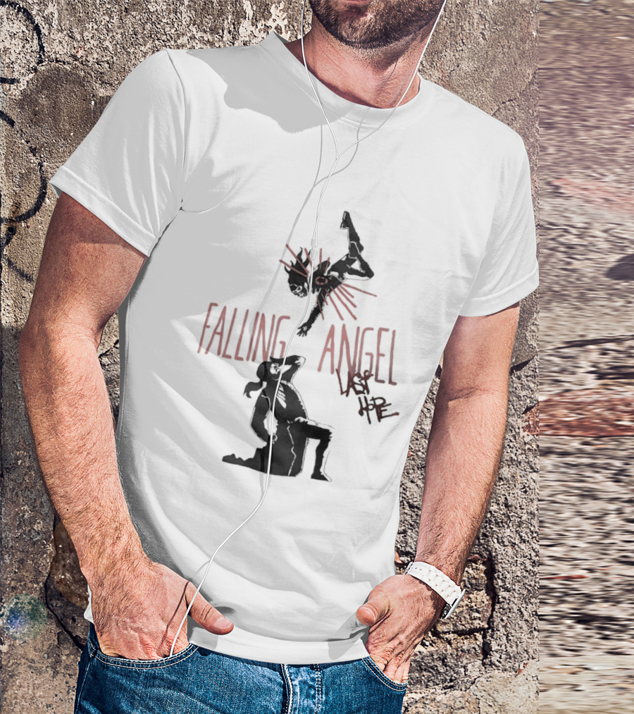 Falling Angel Last Hope Dark Fantasy Gothic T-Shirt
