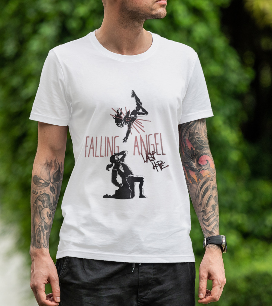 Falling Angel Last Hope Dark Fantasy Gothic T-Shirt