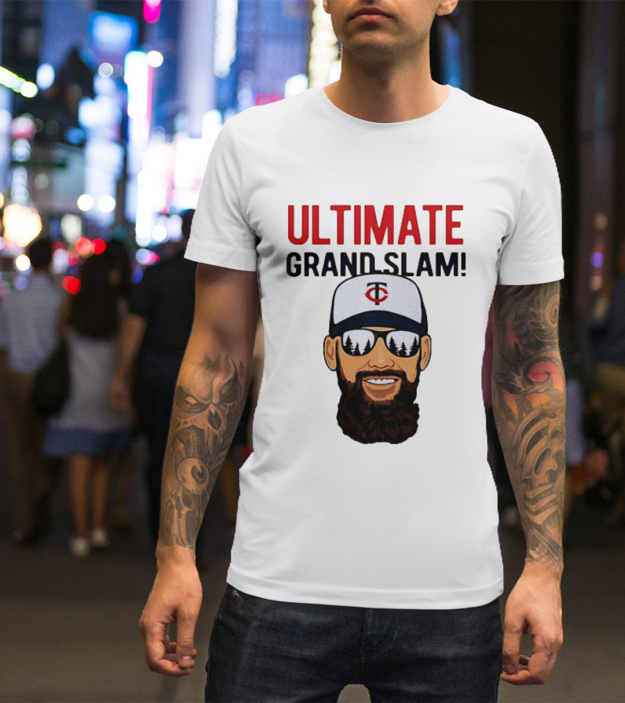 Minnesota Twins Ultimate Grand Slam MLB Bearded Player With Sunglasses T-Shirt