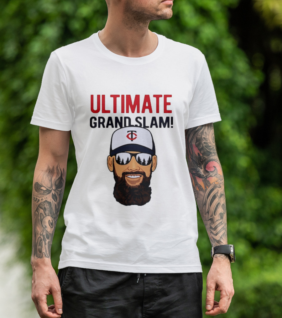 Minnesota Twins Ultimate Grand Slam MLB Bearded Player With Sunglasses T-Shirt