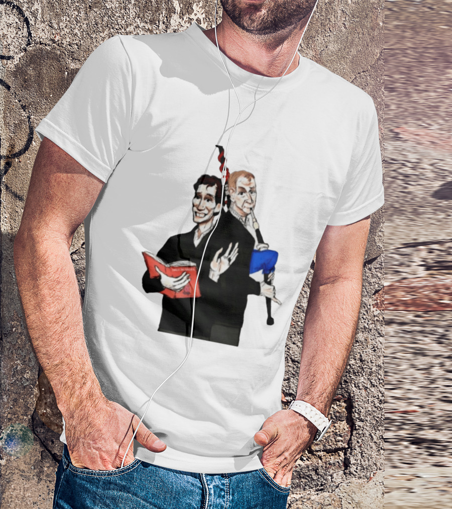 The Rest Is Politics Rory Stewart Red Book Talking Figure Cartoon T-Shirt