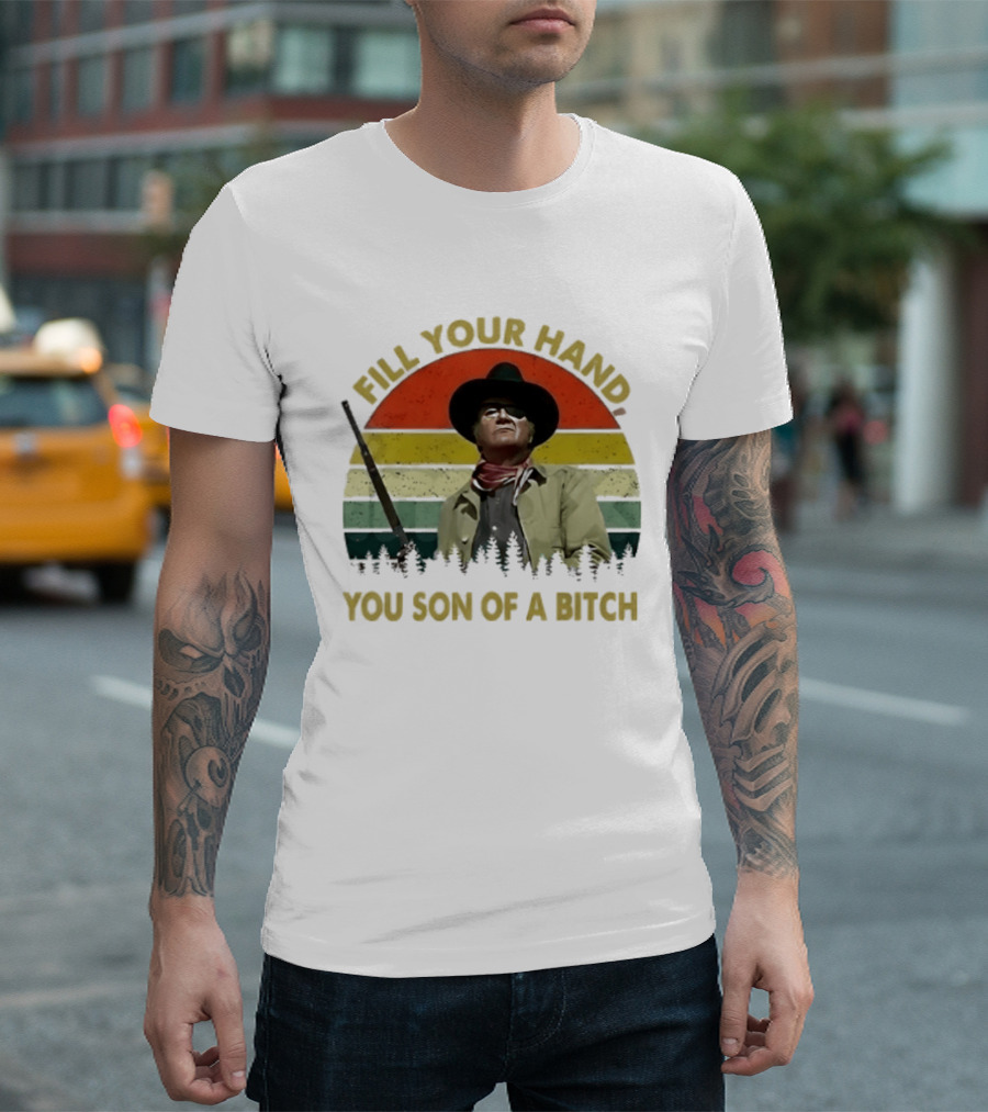 John Wayne The Duke Fill Your Hand Vintage Western T-Shirt
