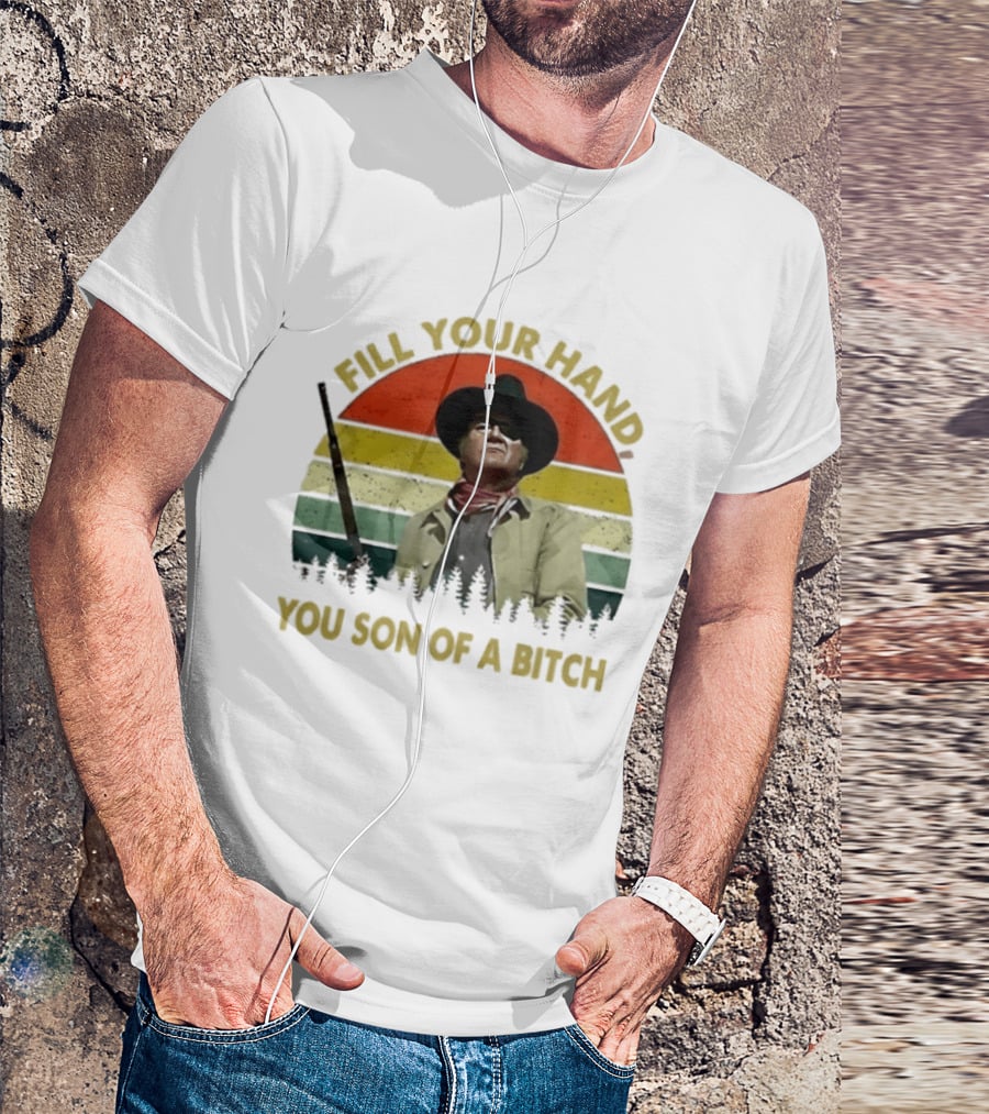 John Wayne The Duke Fill Your Hand Vintage Western T-Shirt