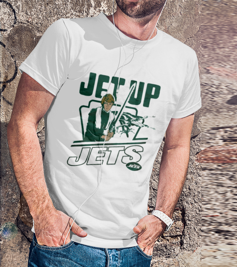 Jet Up Star Wars Luke New York Jets Collaboration T-Shirt