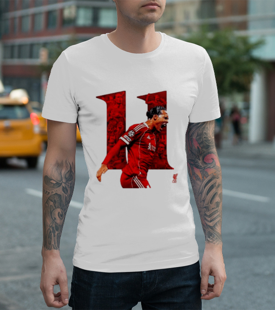 Virgil Van Dijk Liverpool Fifpro World 11 Champions League Star T-Shirt