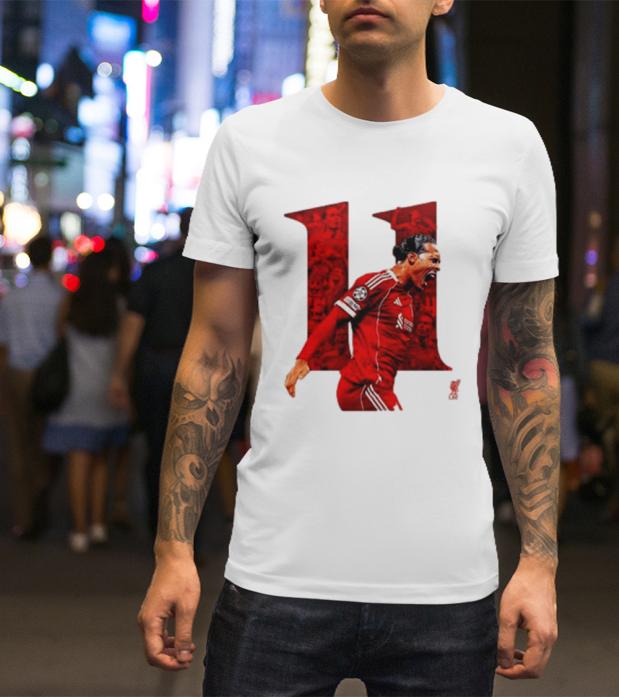 Virgil Van Dijk Liverpool Fifpro World 11 Champions League Star T-Shirt