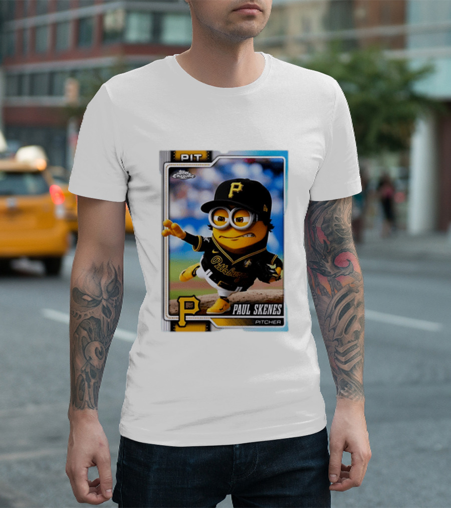 Paul Skenes Pittsburgh Pirates Minion Pitcher Topps Chrome Card PIT T-Shirt
