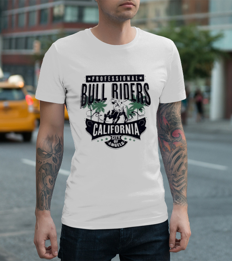 Professional Bull Riders California Ride The Nights Anaheim City Of Angels T-Shirt