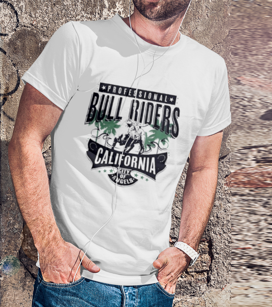 Professional Bull Riders California Ride The Nights Anaheim City Of Angels T-Shirt