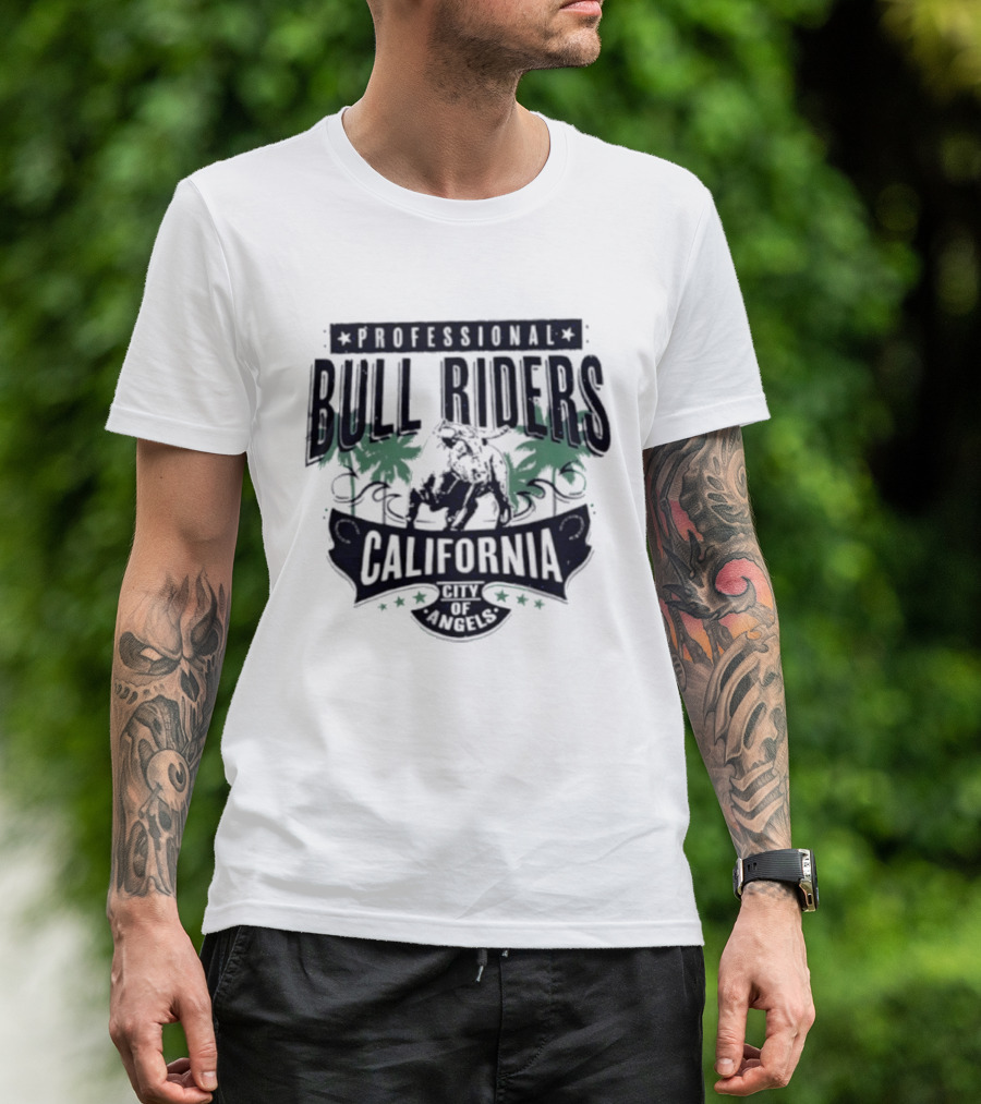 Professional Bull Riders California Ride The Nights Anaheim City Of Angels T-Shirt