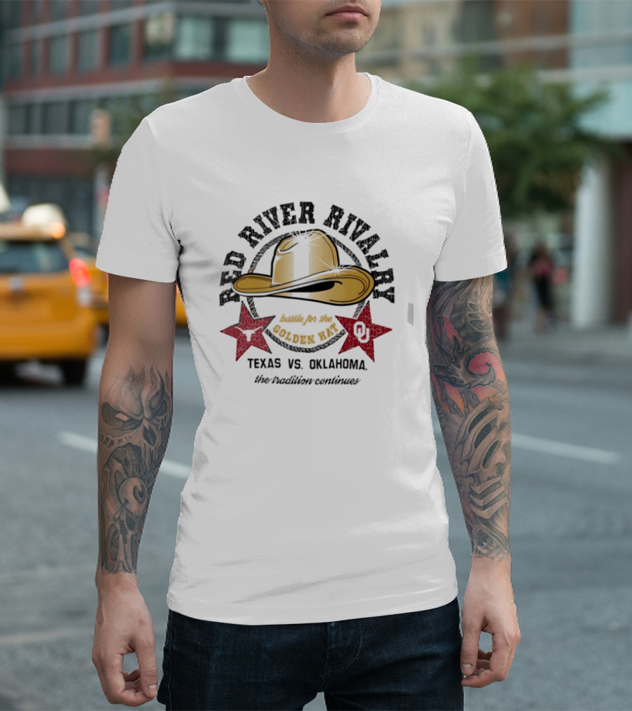 Red River Rivalry Texas Vs Oklahoma The Tradition Continues T-Shirt