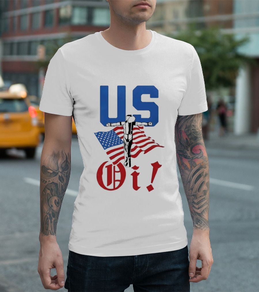 US Oi American Flag Punk Rock Skinhead Culture T-Shirt