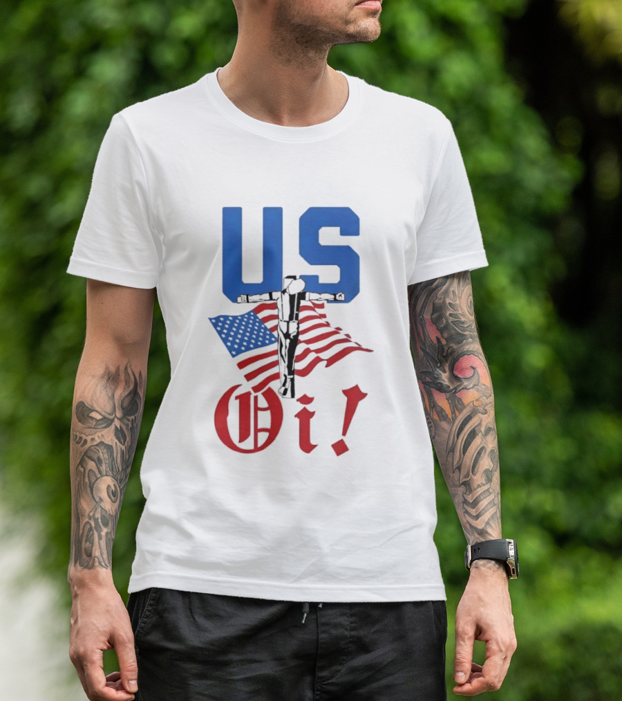 US Oi American Flag Punk Rock Skinhead Culture T-Shirt