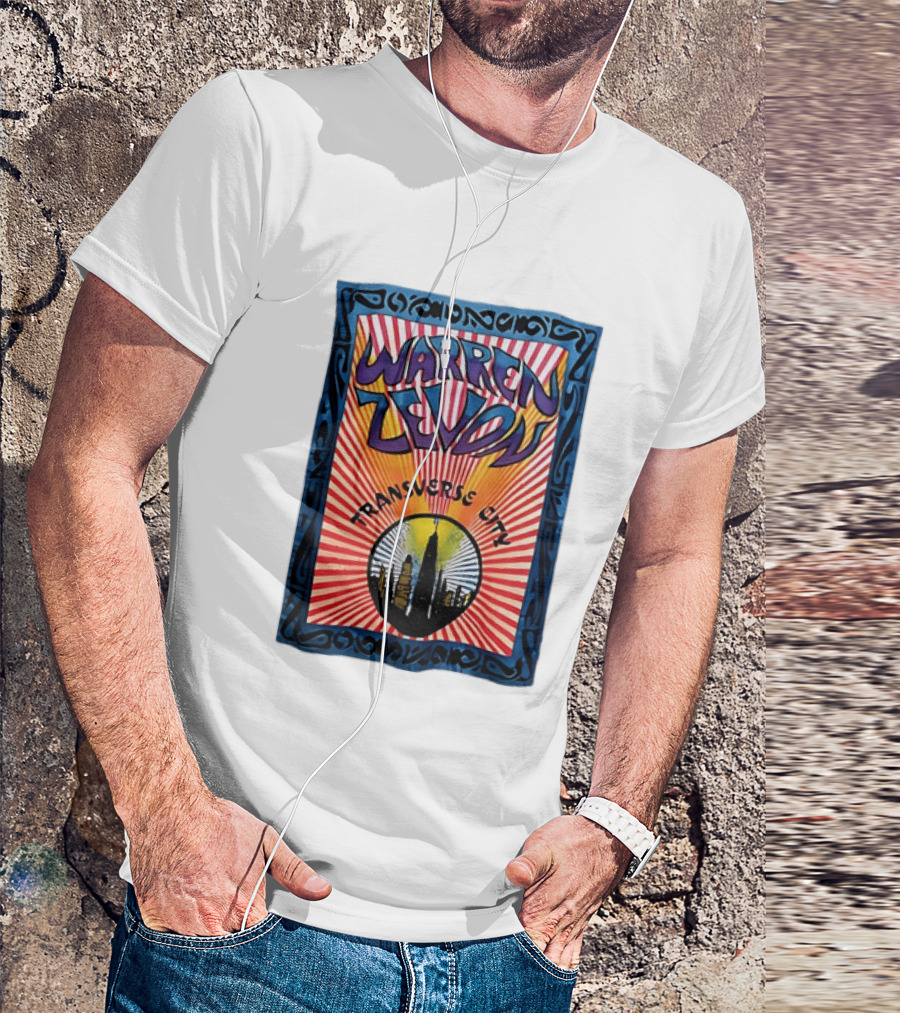 Warren Zevon Transverse City Psychedelic Rock Skyline T-Shirt