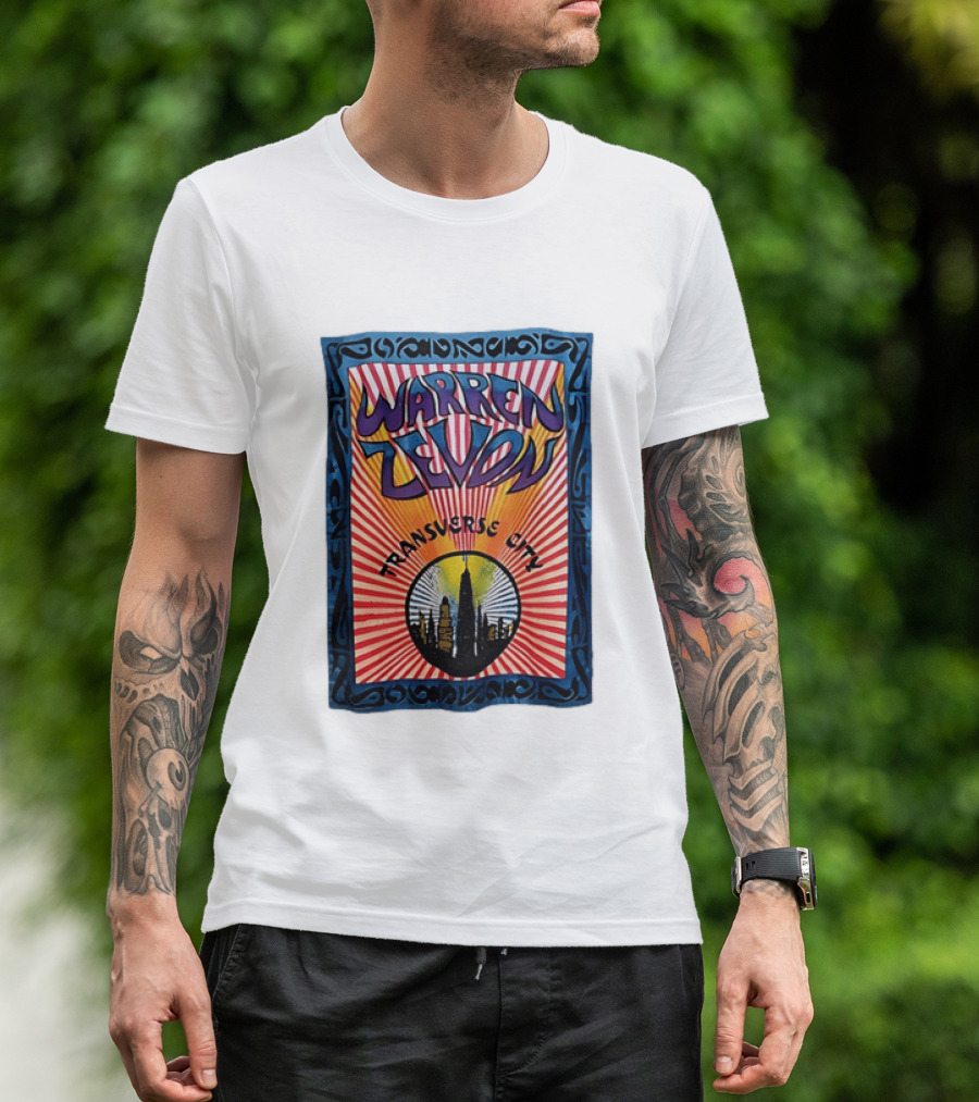 Warren Zevon Transverse City Psychedelic Rock Skyline T-Shirt