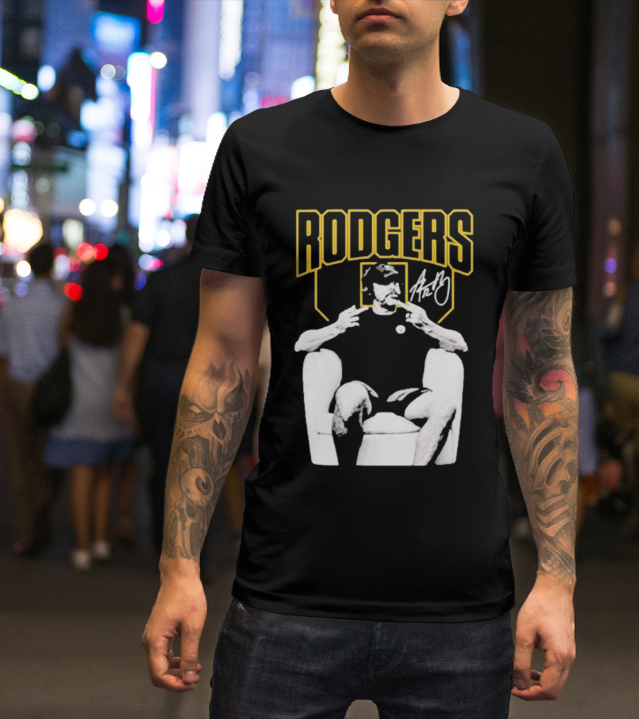 Rodgers Absolute Coward Double Middle Finger Pittsburgh Steelers T-Shirt
