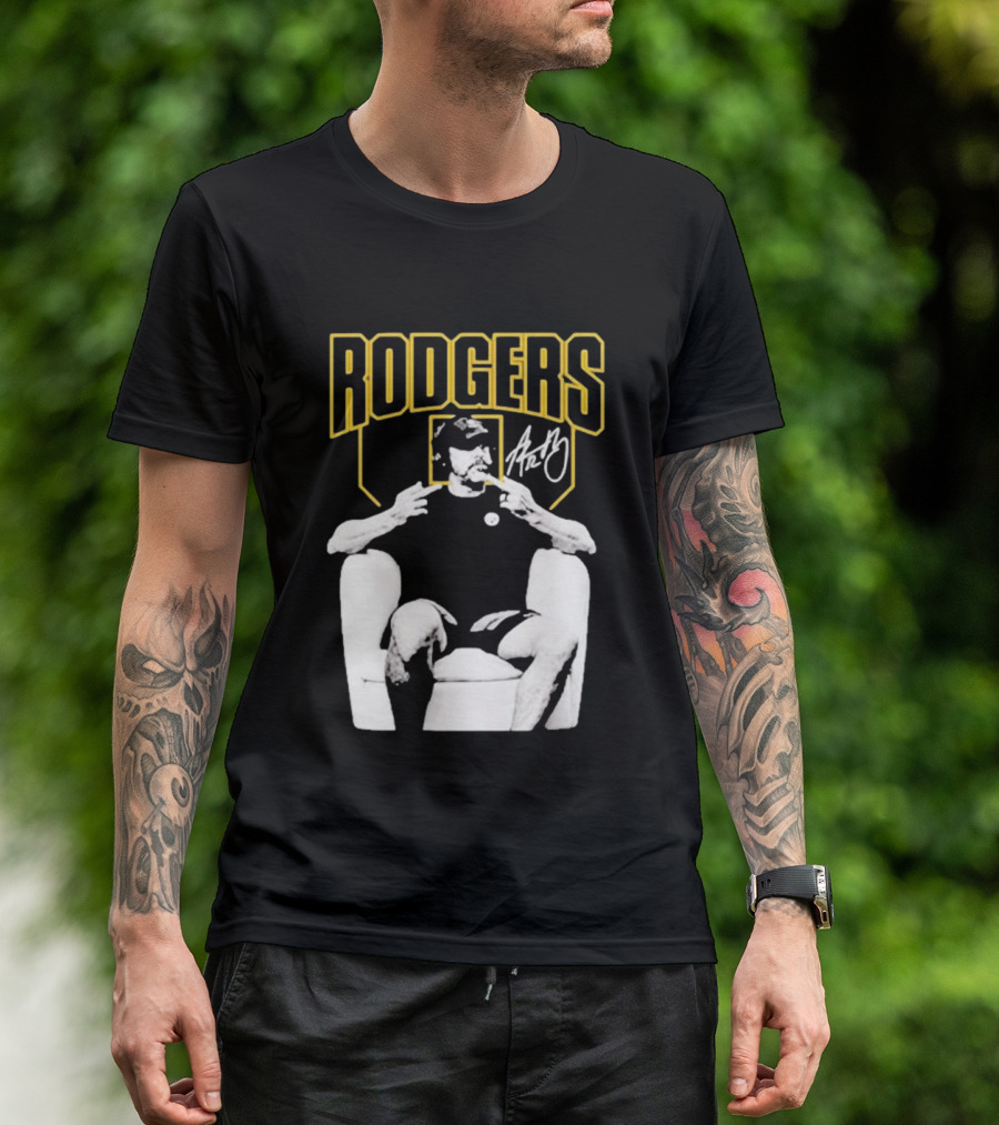 Rodgers Absolute Coward Double Middle Finger Pittsburgh Steelers T-Shirt