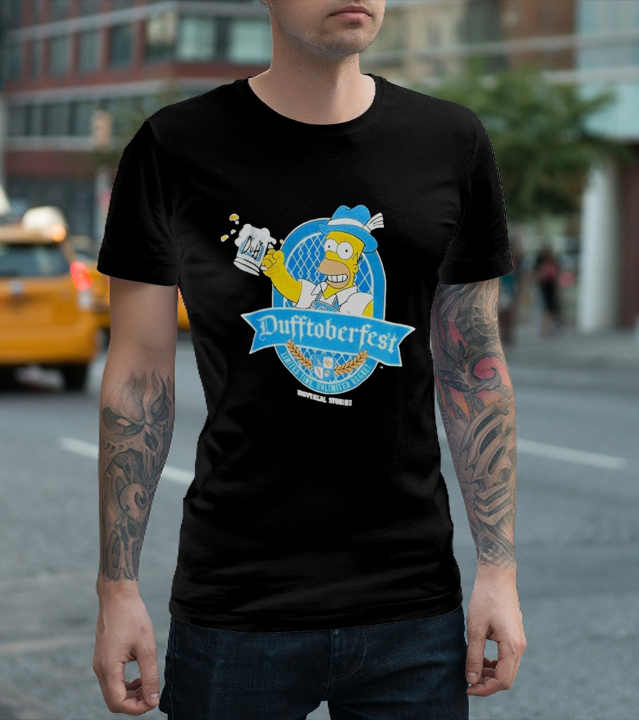Simpsons Homer Dufftoberfest Universal Studios Unlimited Time Unlimited Regret T-Shirt