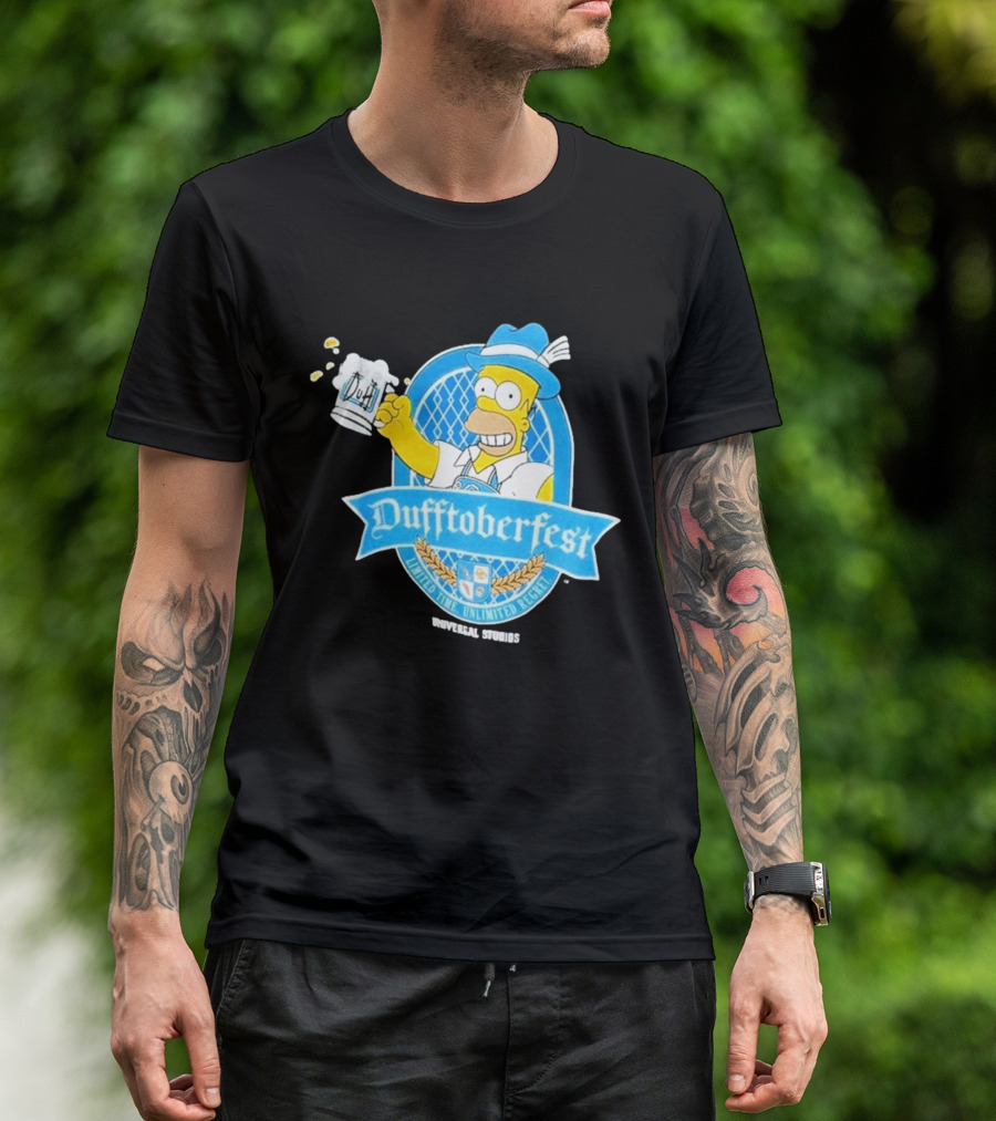 Simpsons Homer Dufftoberfest Universal Studios Unlimited Time Unlimited Regret T-Shirt