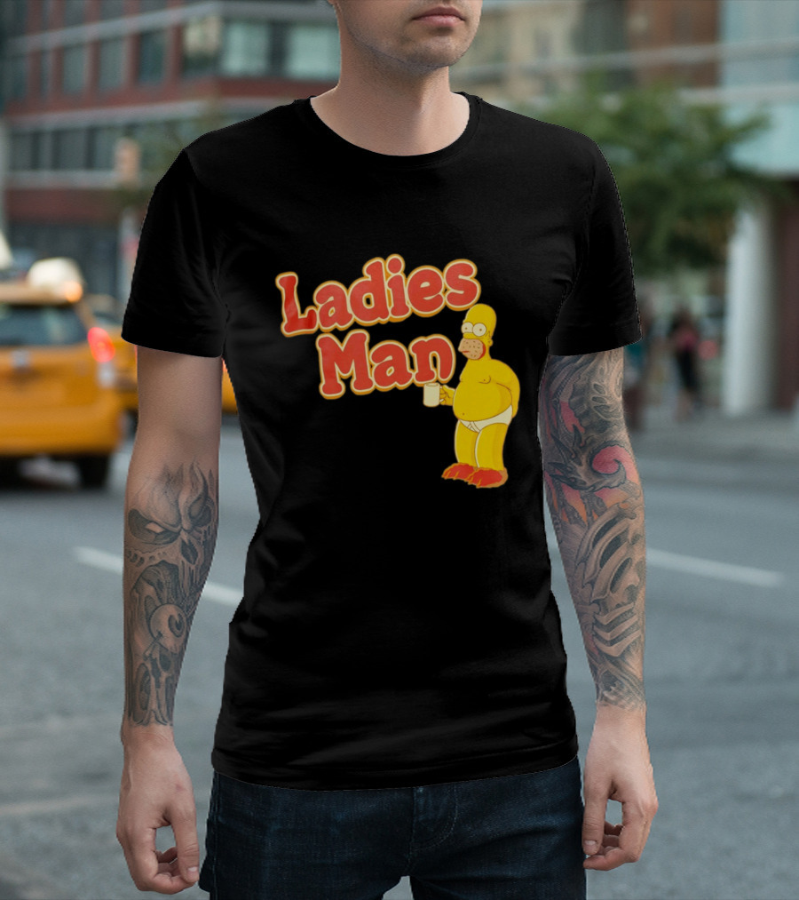 Ladies Man Homer Simpson The Simpsons Cartoon T-Shirt
