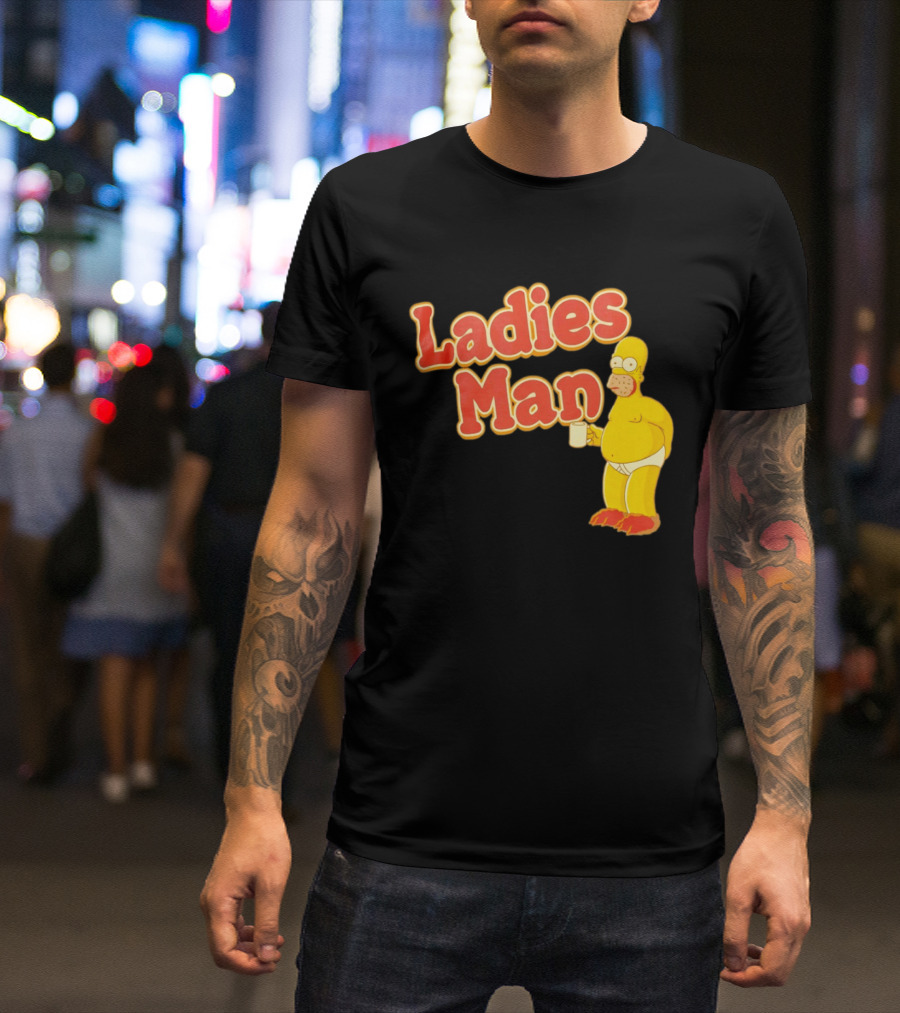 Ladies Man Homer Simpson The Simpsons Cartoon T-Shirt