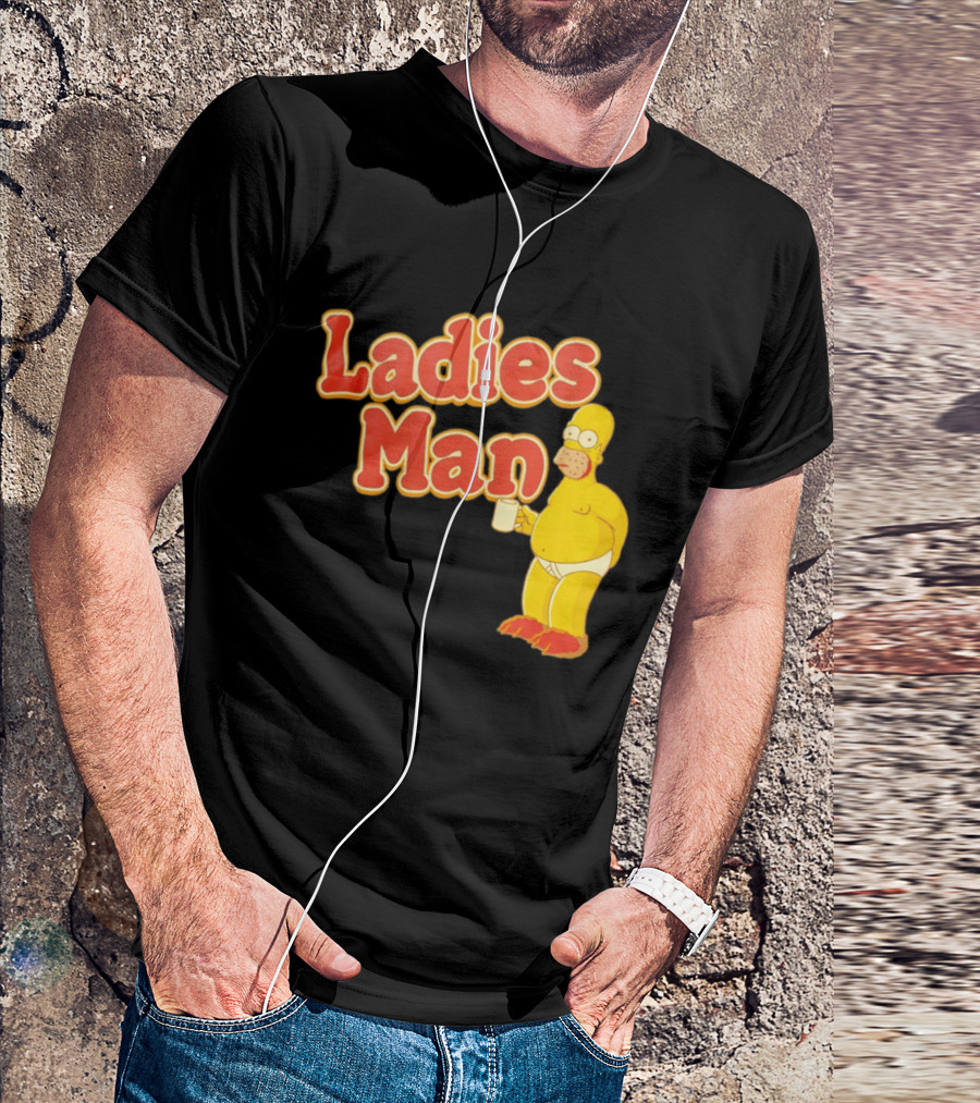 Ladies Man Homer Simpson The Simpsons Cartoon T-Shirt