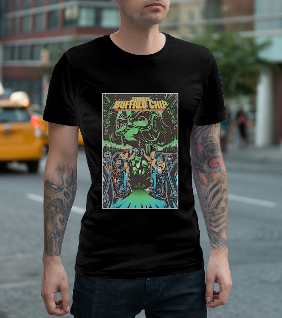 Sturgis Buffalo Chip The Best Party Anywhere Motorcycle Event Darth Vader Mashup T-Shirt