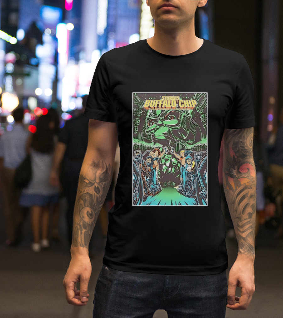 Sturgis Buffalo Chip The Best Party Anywhere Motorcycle Event Darth Vader Mashup T-Shirt