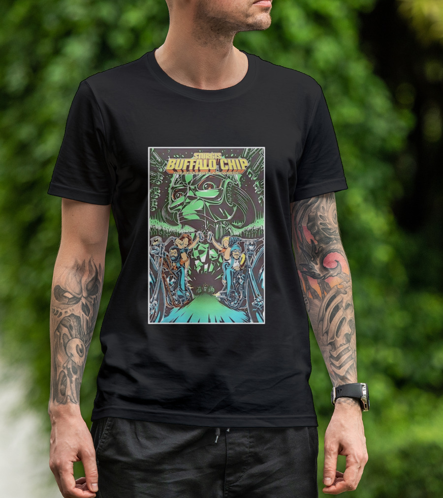 Sturgis Buffalo Chip The Best Party Anywhere Motorcycle Event Darth Vader Mashup T-Shirt