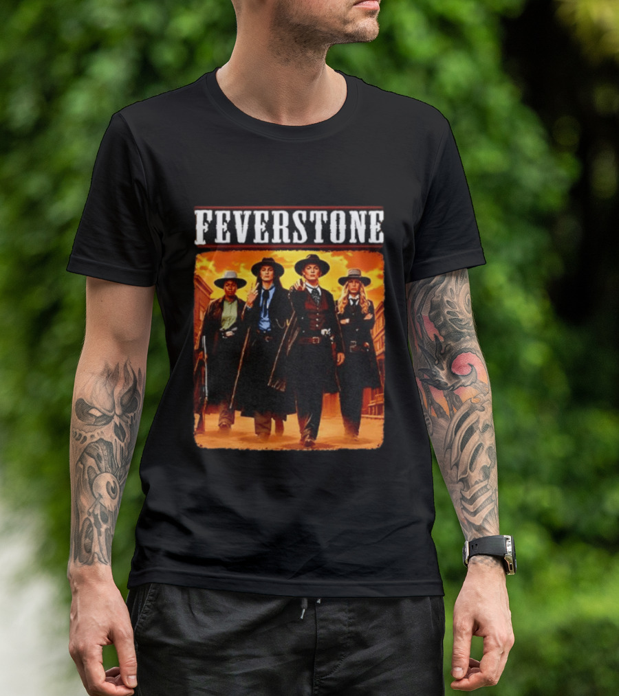 Feverstone Western Outlaws Indiana Fever WNBA Players As Gunfighter Team T-Shirt