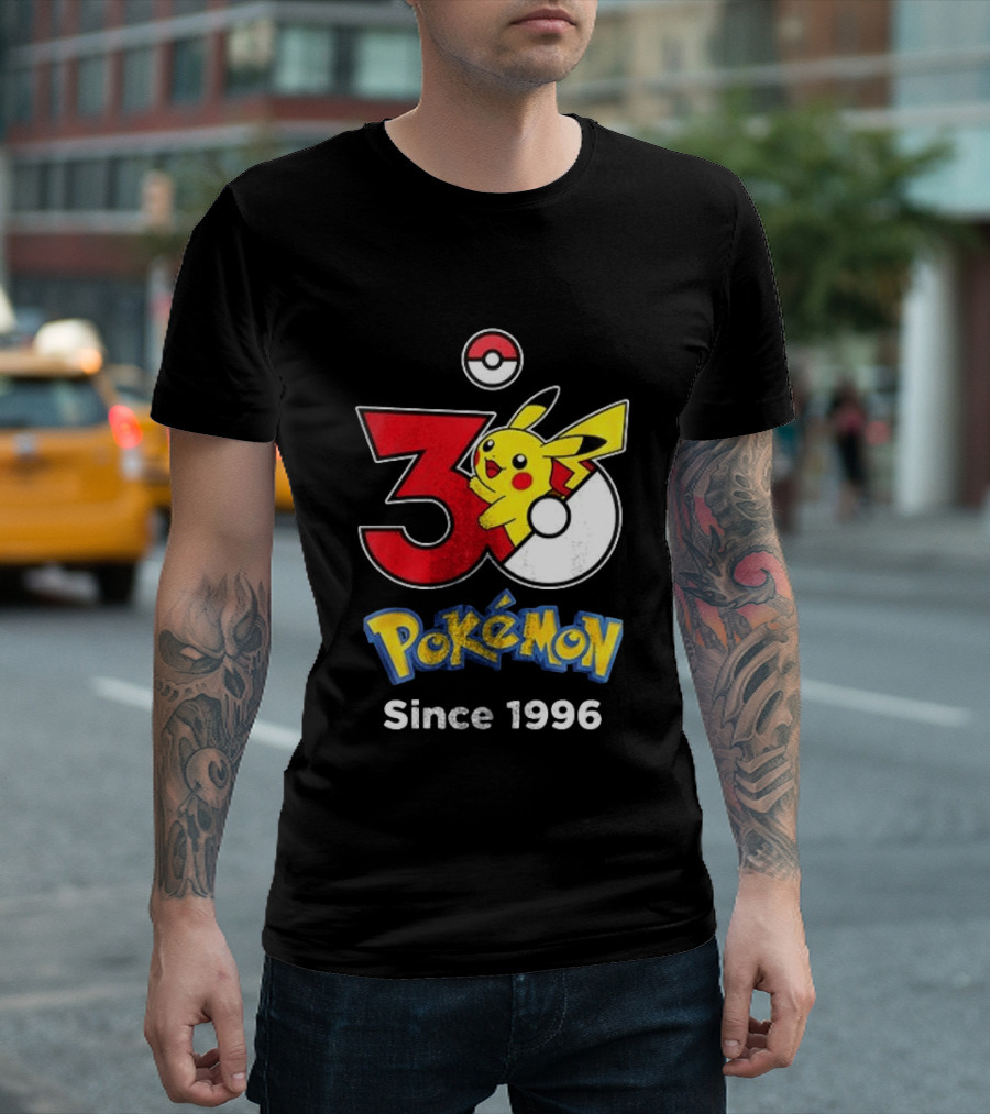 Tampa Bay Buccaneers X Pokemon 30th Anniversary Pikachu Since 1996 Celebration T-Shirt