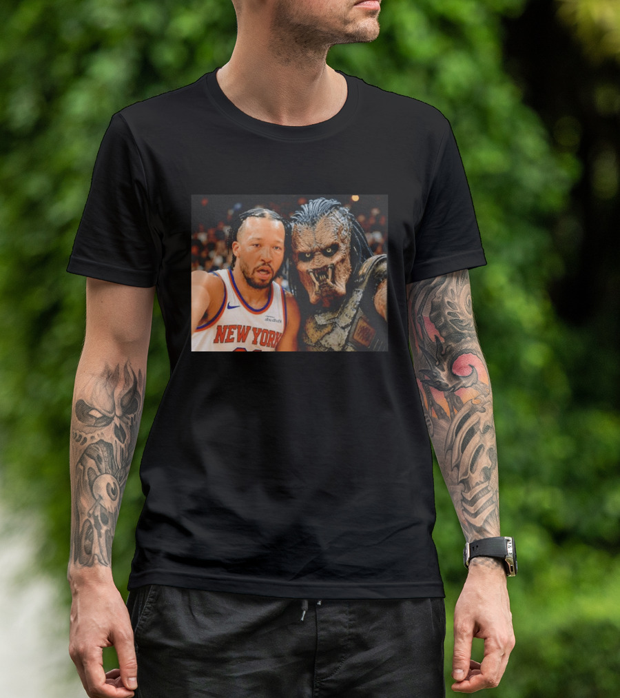 New York Knicks Jalen Brunson And Predator Basketball Encounter T-Shirt