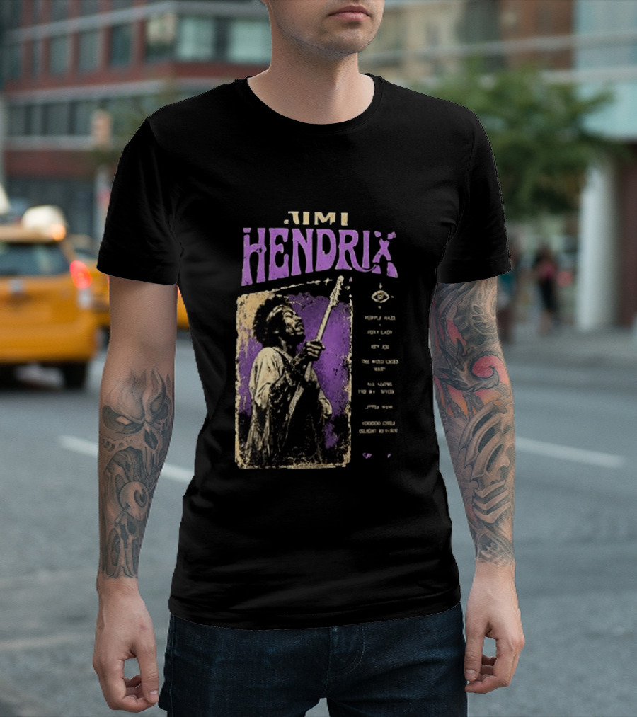 Jimi Hendrix Psychedelic Experience Are You Experienced Track List T-Shirt