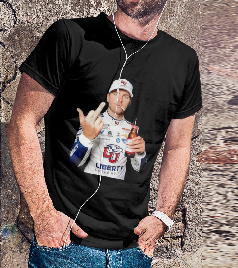 William Byron Liberty University Middle Finger Hendrick Motorsports NASCAR T-Shirt