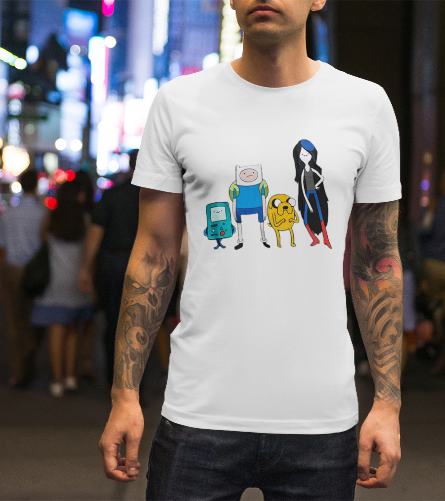 Adventure Time Finn Jake BMO Marceline Character Lineup T-Shirt