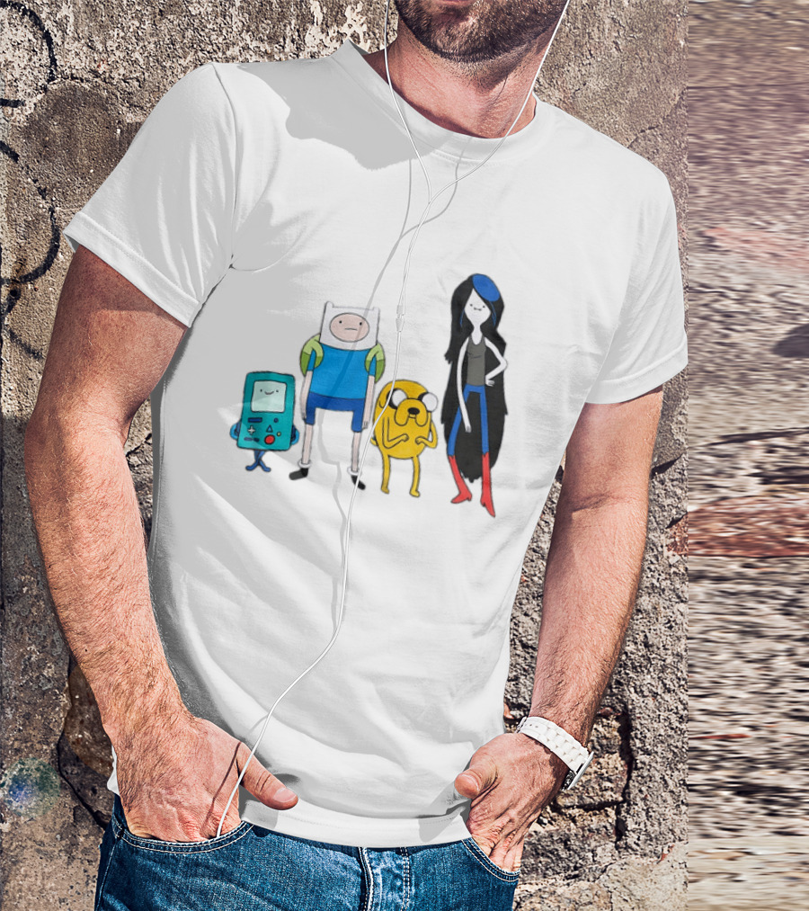 Adventure Time Finn Jake BMO Marceline Character Lineup T-Shirt