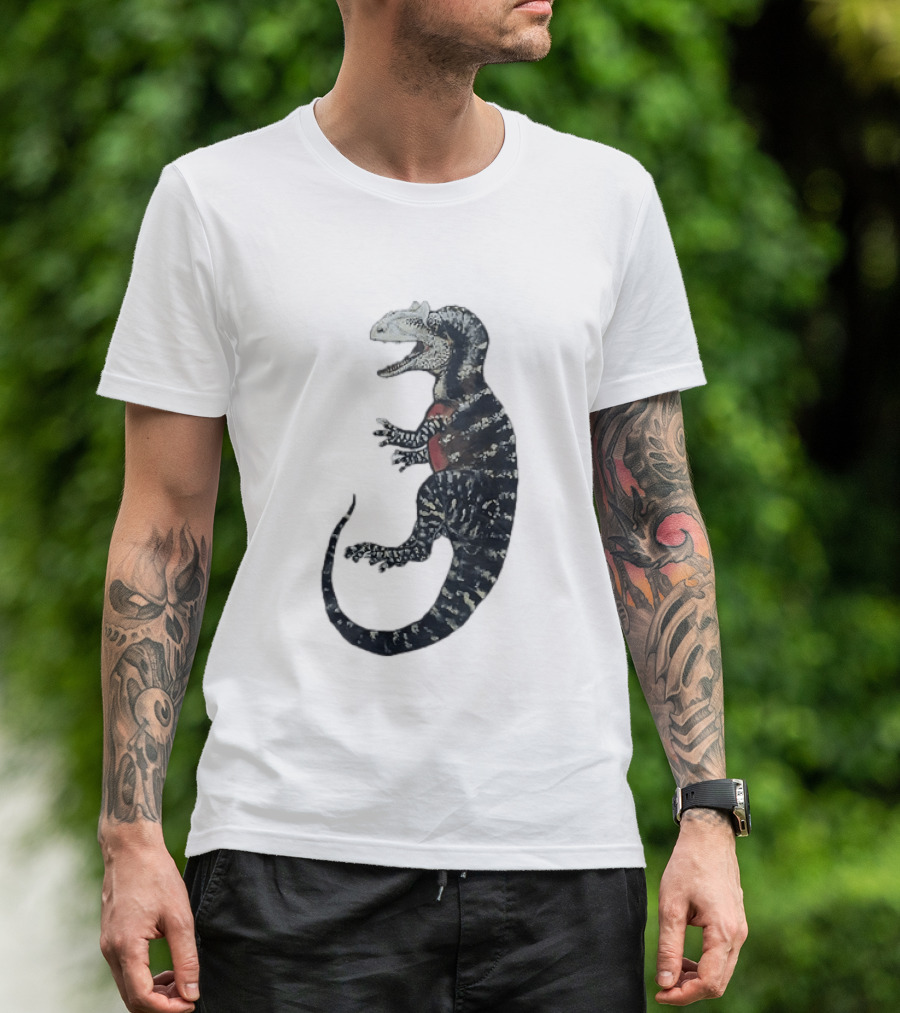 Allosaurus Dinosaur Prehistoric Paleontology Detailed Fossil T-Shirt