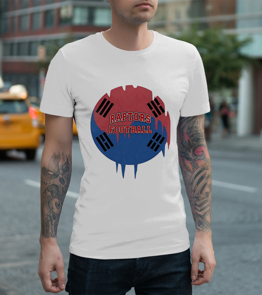 Raptors Football South Korean Flag Color T-Shirt