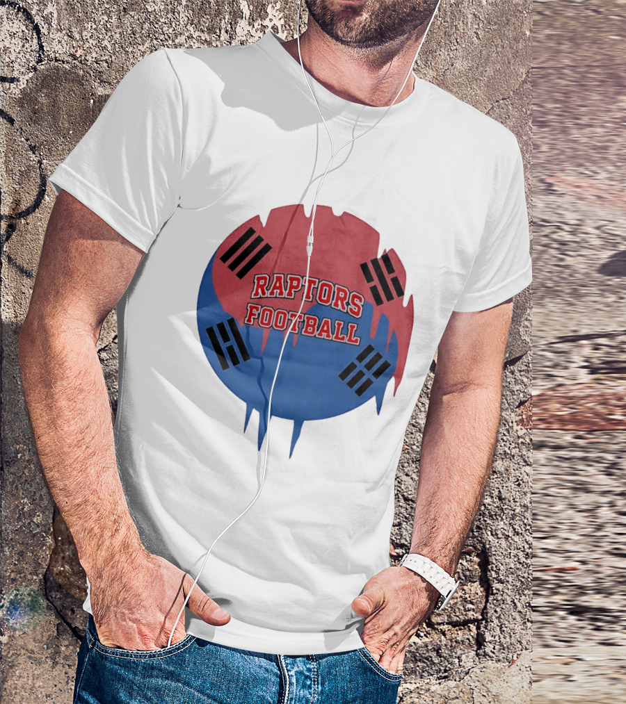 Raptors Football South Korean Flag Color T-Shirt