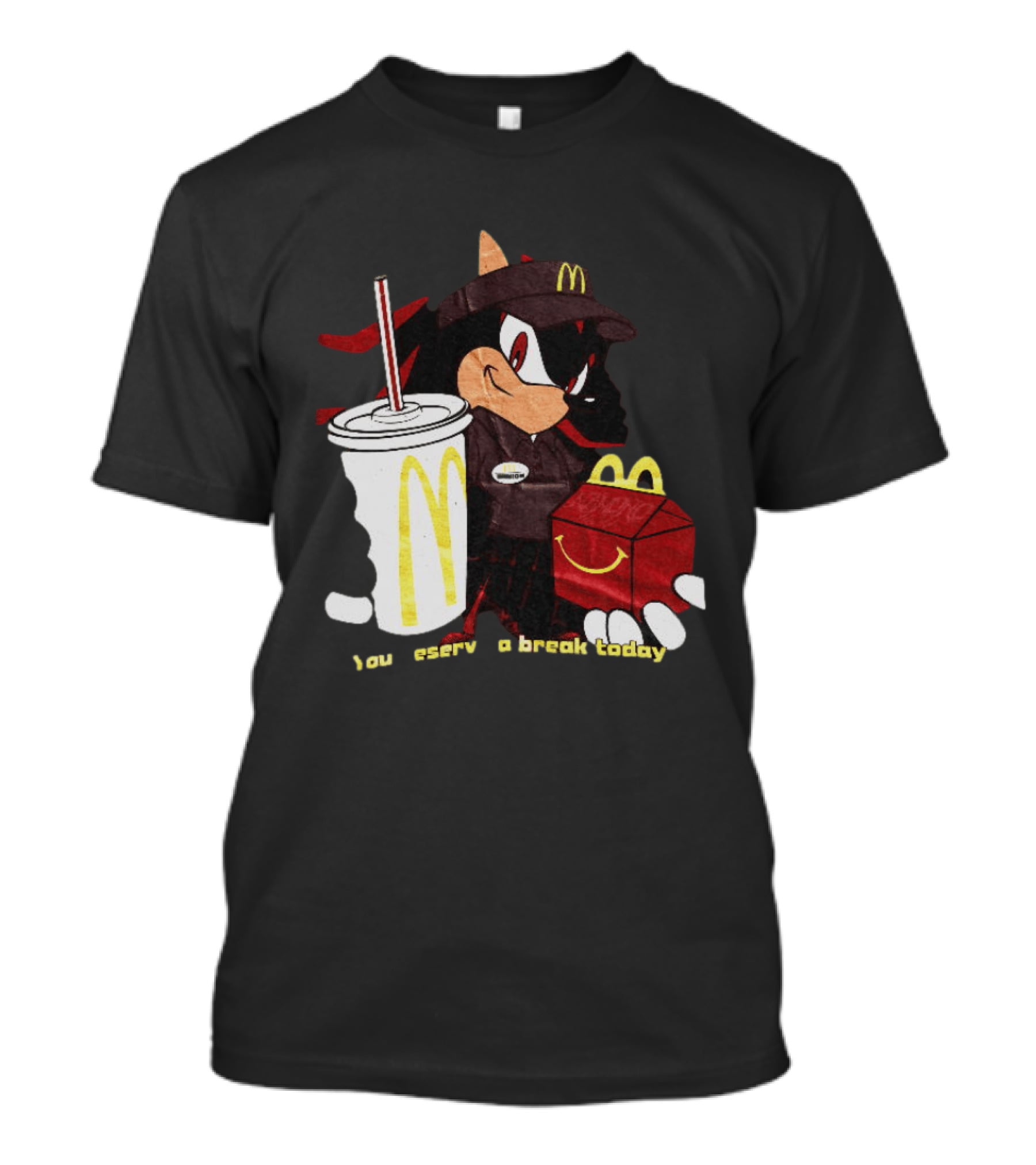 Shadow The Hedgehog McDonald You Deserve A Break Today T-Shirt