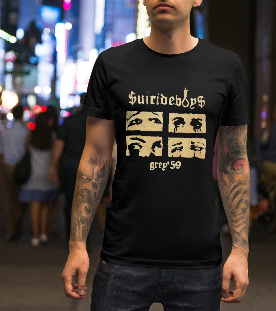 Suicideboys Grey 59 Distressed Eyebrow T-Shirt