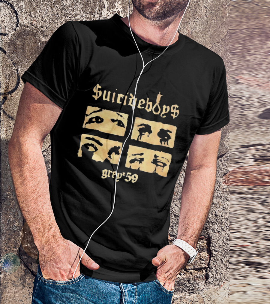 Suicideboys Grey 59 Distressed Eyebrow T-Shirt