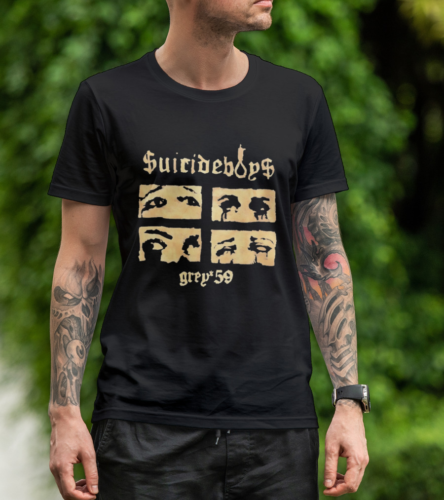 Suicideboys Grey 59 Distressed Eyebrow T-Shirt